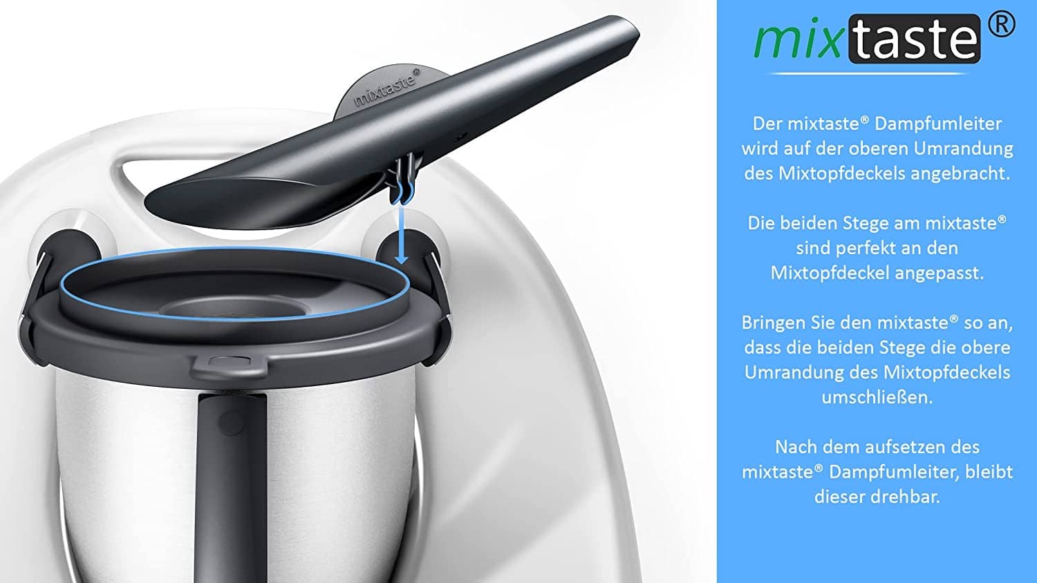 mixtaste® | Dampfumleiter-Kamin für Thermomix TM6, TM5