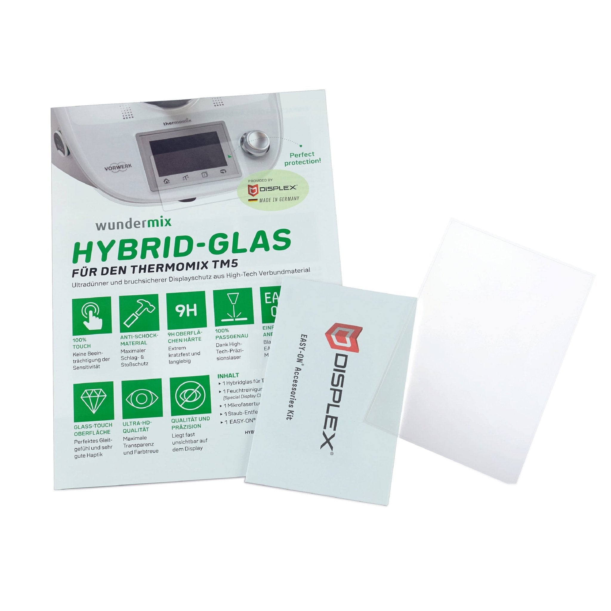 WunderScreen® Hybrid-Glas Displayschutz für Thermomix TM5