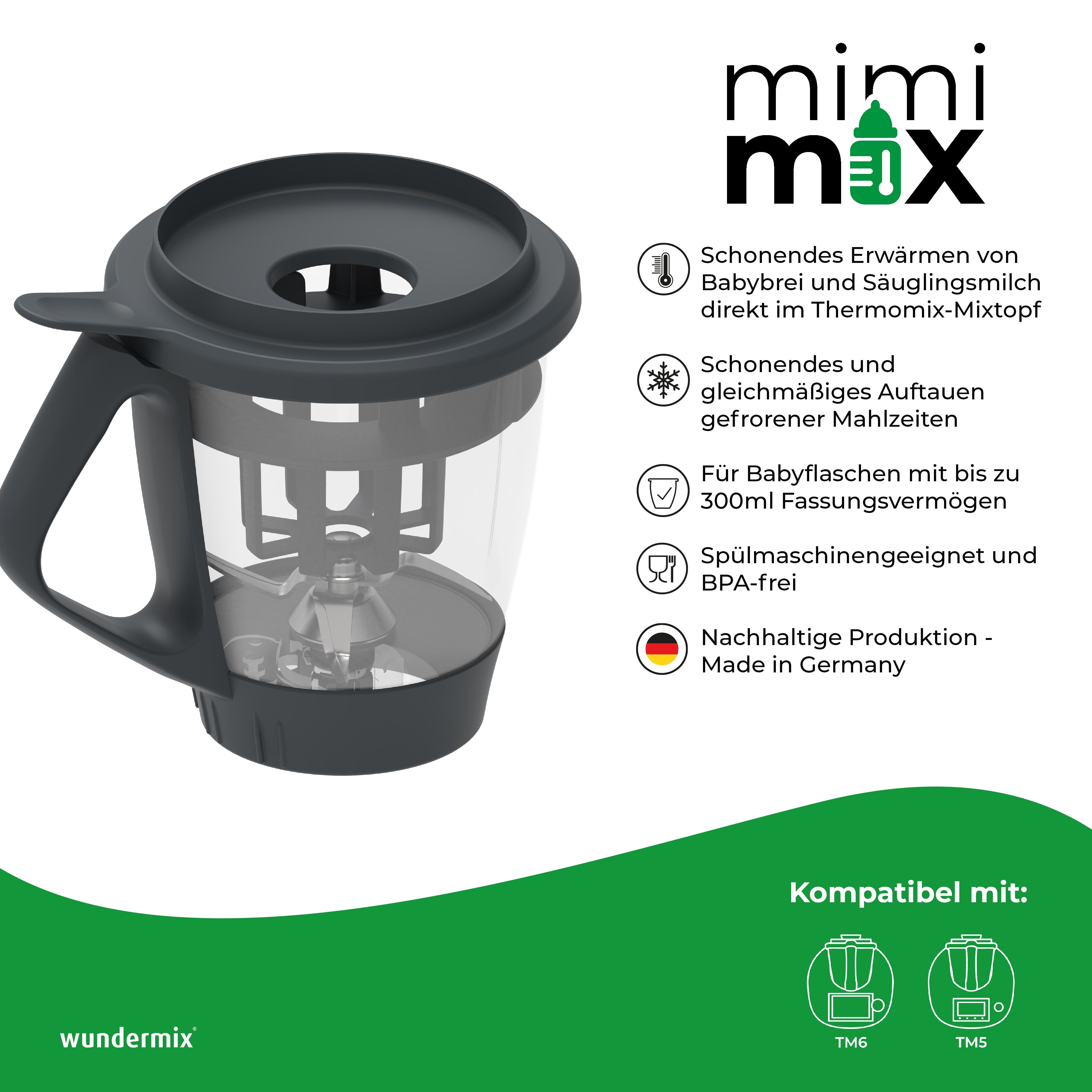 Mimimix® | Babyflaschenwärmer für Thermomix TM6, TM5