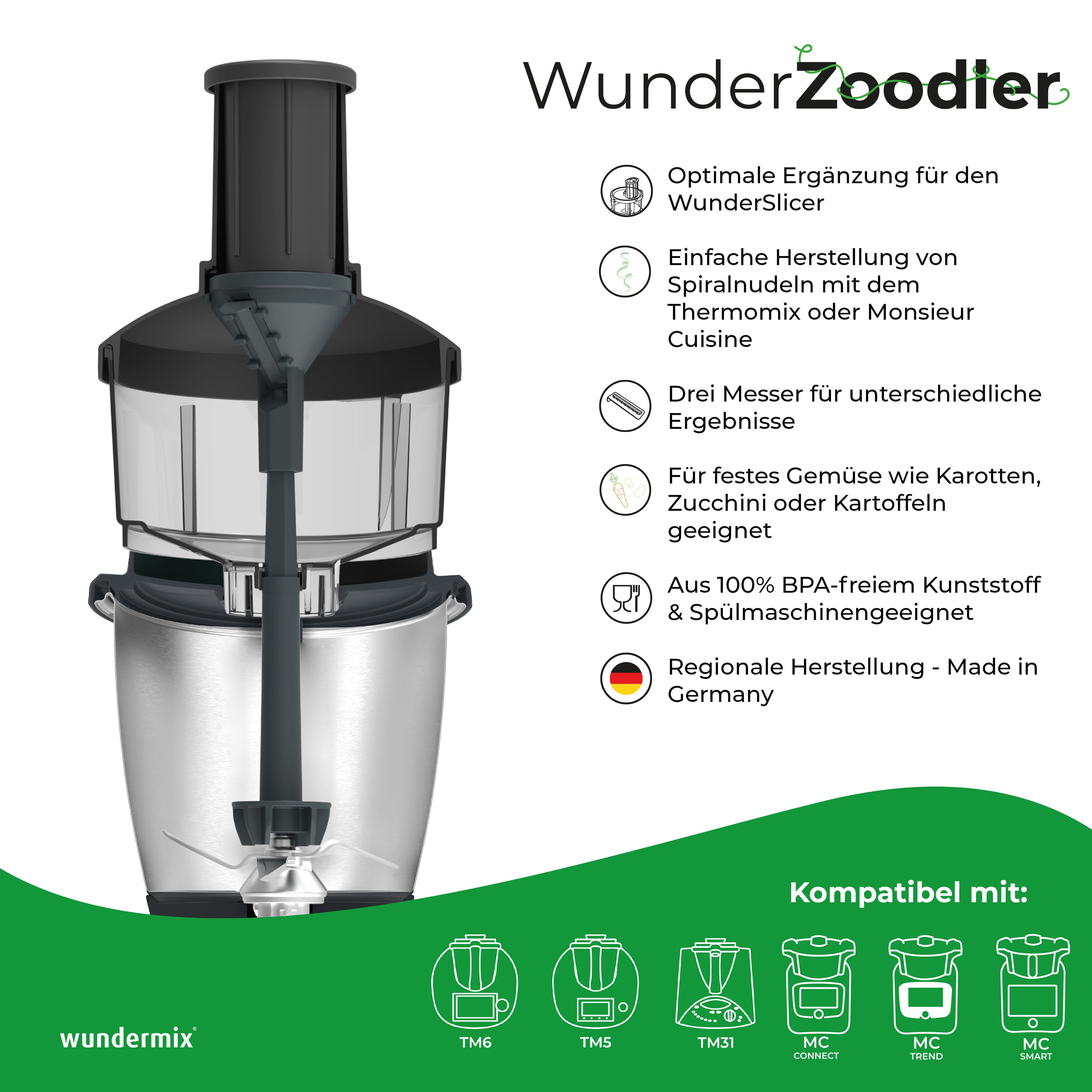 WunderSlicer® & WunderZoodler® Sparset für Monsieur Cuisine Smart, Trend, Connect