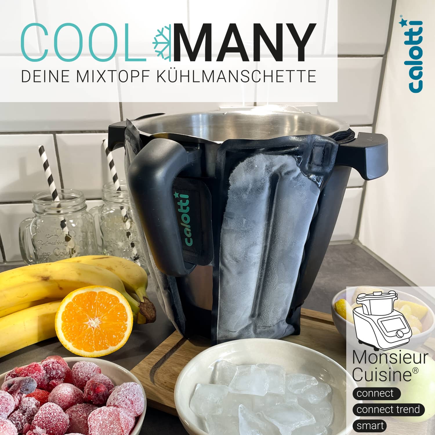 Calotti® Cool Many | Mixtopf-Kühlmanschette für Monsieur Cuisine Smart, Trend, Connect