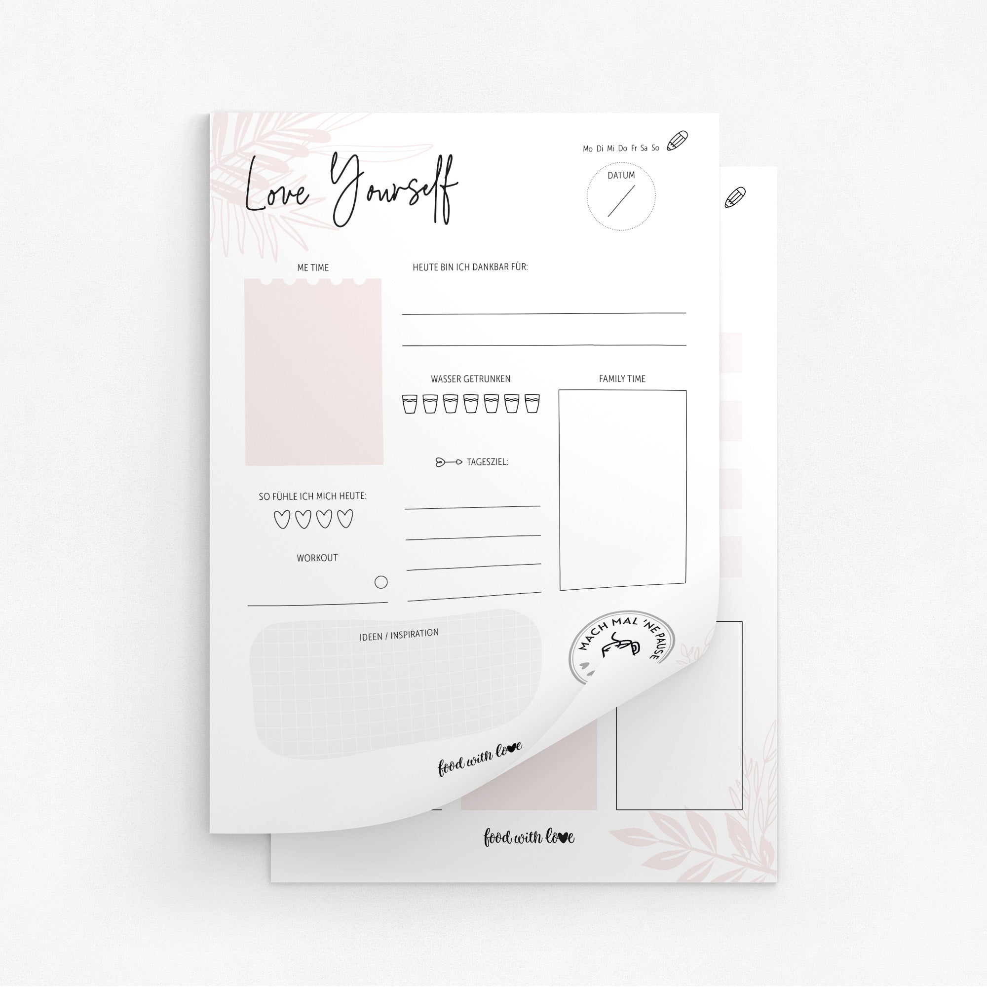 Daily Planner «food with love» | DIN A5 | 50 Blatt