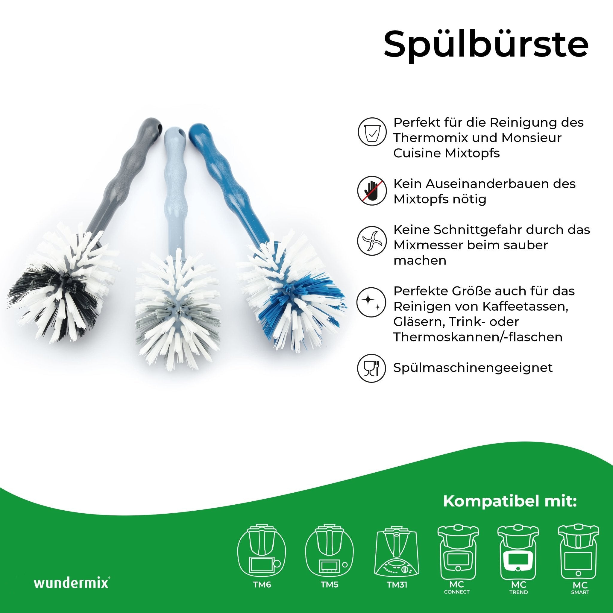 Mixtopf-Spülbürsten-Set (3er-Pack) «Classic»